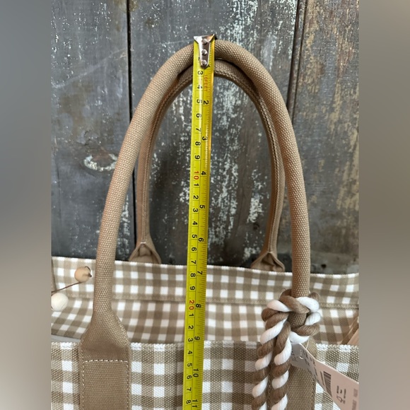 J.Crew Beige & Ivory Canvas Structured Tote With Tassels 🥰 - Picture 12 of 16
